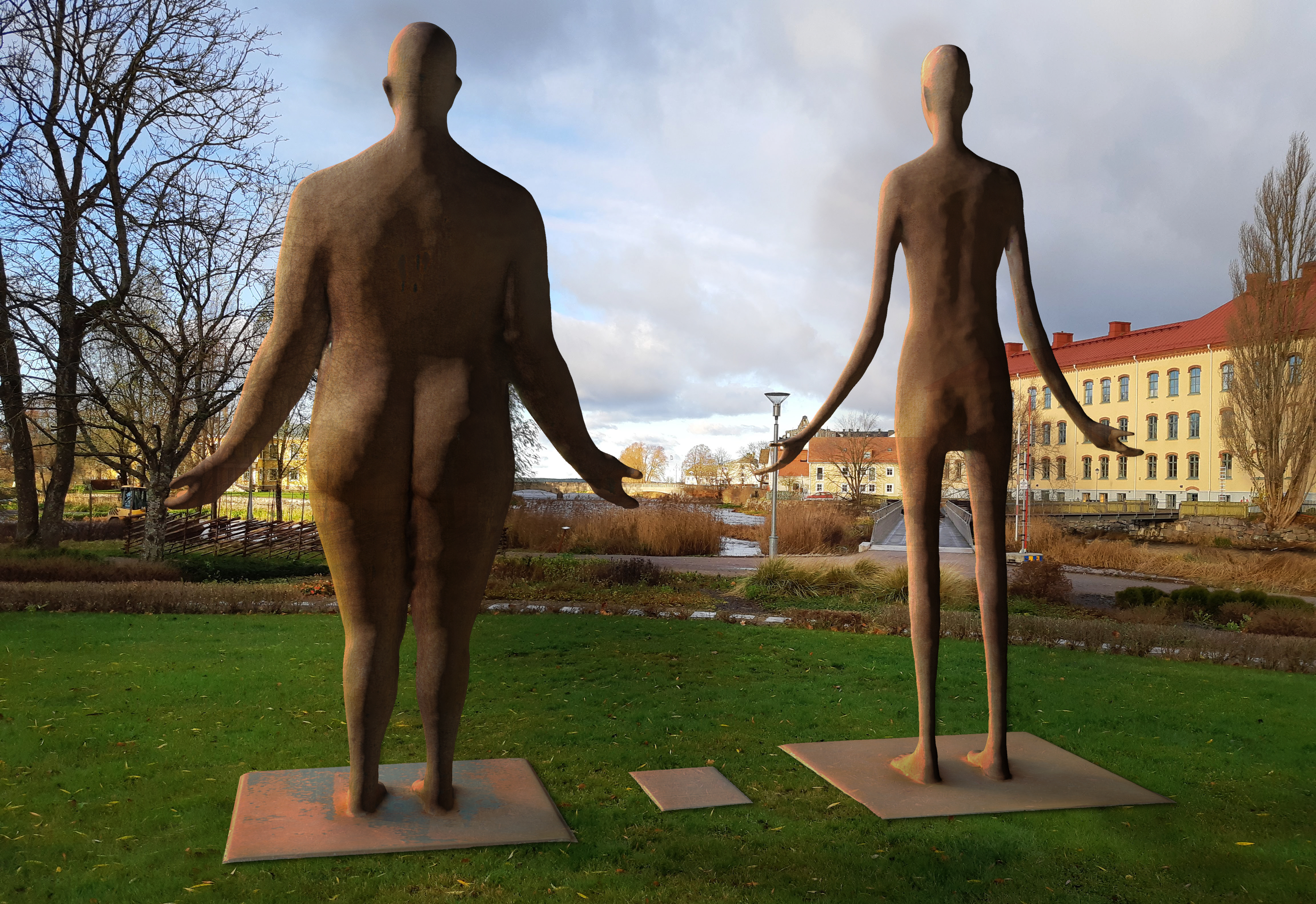 AR-modell av skulpturen I väntan på tidvattnet av konstnären Jan Ketelaar
